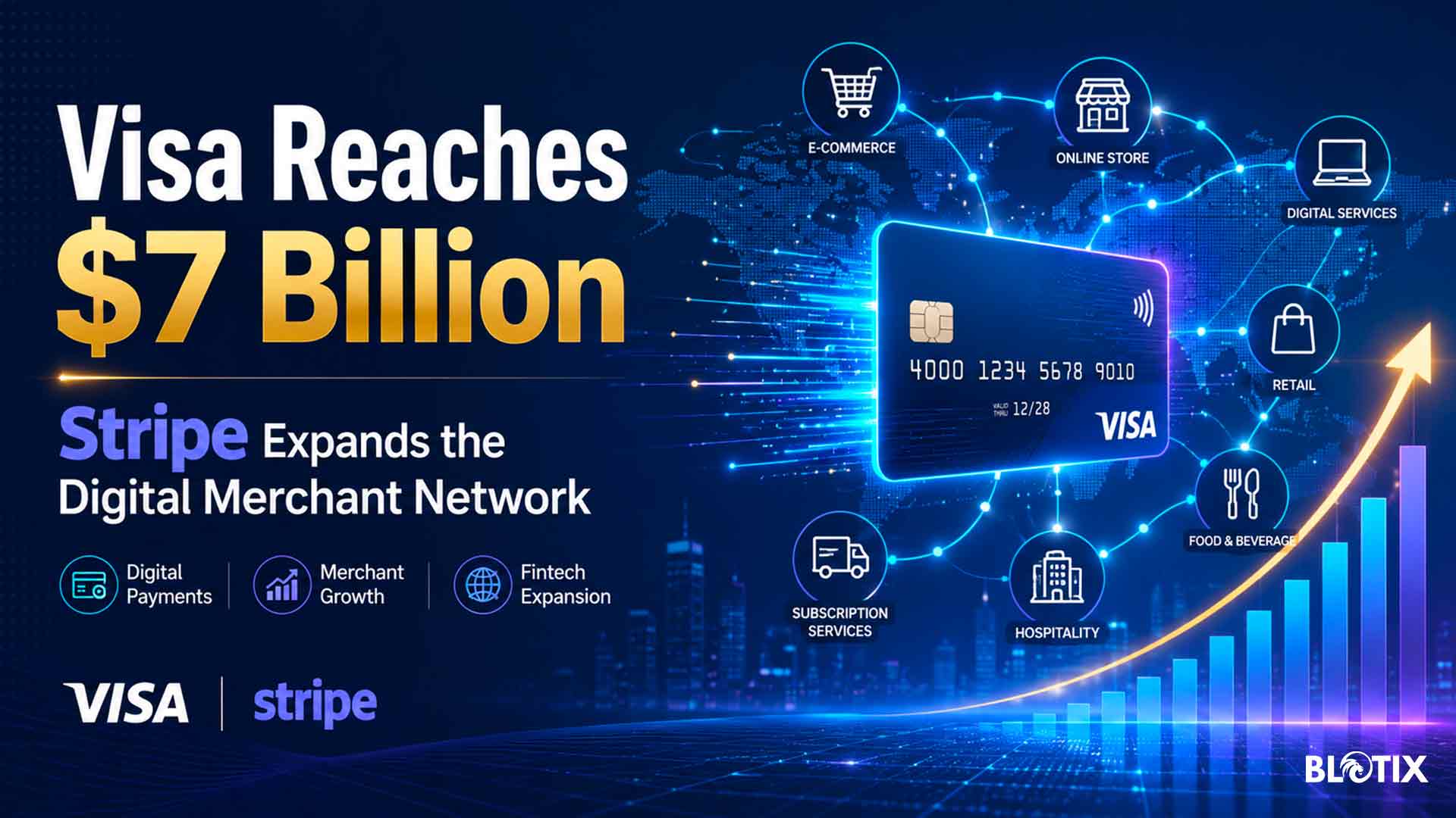 Visa raggiunge 7 miliardi di dollari, mentre Stripe amplia la rete dei merchant digitali