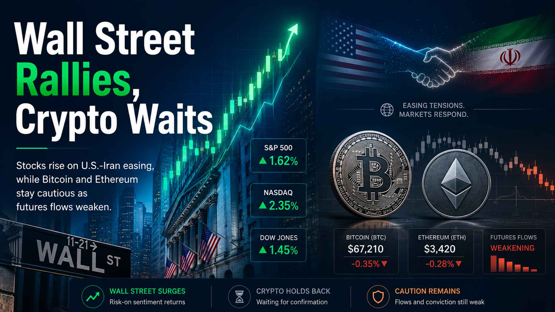 La tregua geopolitica spinge le Borse ma il mercato crypto resta in attesa rialzista