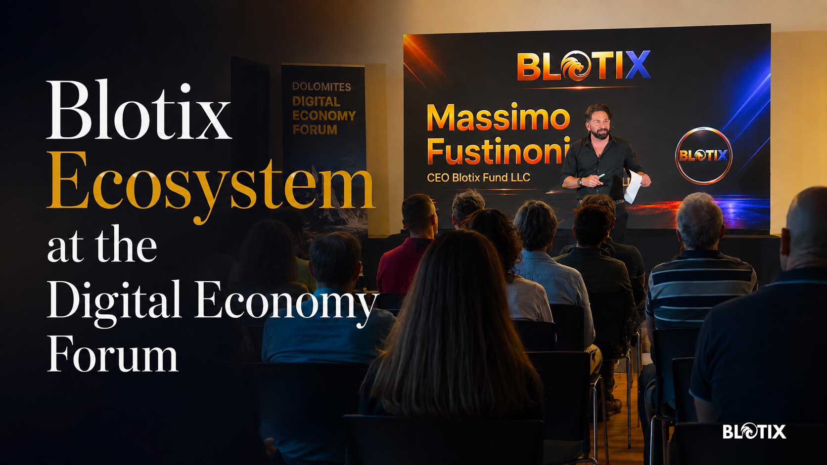 Massimo Fustinoni porta l’ecosistema Blotix al Dolomites Digital Economy Forum