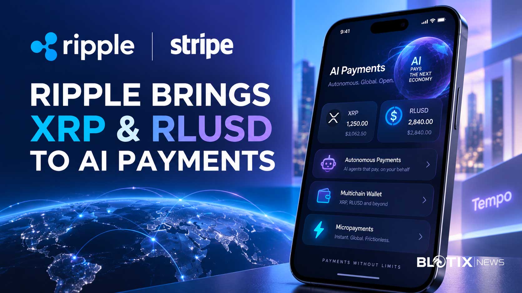 Ripple apre XRP ai pagamenti autonomi degli agenti AI con lo standard sviluppato da Stripe e Tempo